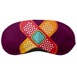 Plaster Scratch Sore Polka Line Purple Yellow Sleeping Masks Front