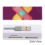 Plaster Scratch Sore Polka Line Purple Yellow Memory Card Reader (Stick)  Front