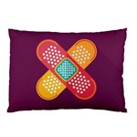 Plaster Scratch Sore Polka Line Purple Yellow Pillow Case (Two Sides) Front