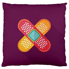 Plaster Scratch Sore Polka Line Purple Yellow Standard Flano Cushion Case (one Side) by Mariart