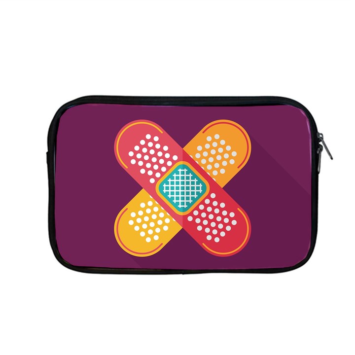 Plaster Scratch Sore Polka Line Purple Yellow Apple MacBook Pro 13  Zipper Case