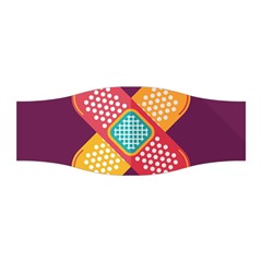 Plaster Scratch Sore Polka Line Purple Yellow Stretchable Headband