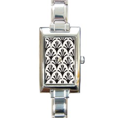 Parade Art Deco Style Neutral Vinyl Rectangle Italian Charm Watch by Mariart