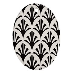 Parade Art Deco Style Neutral Vinyl Ornament (oval) by Mariart