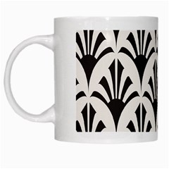 Parade Art Deco Style Neutral Vinyl White Mugs by Mariart