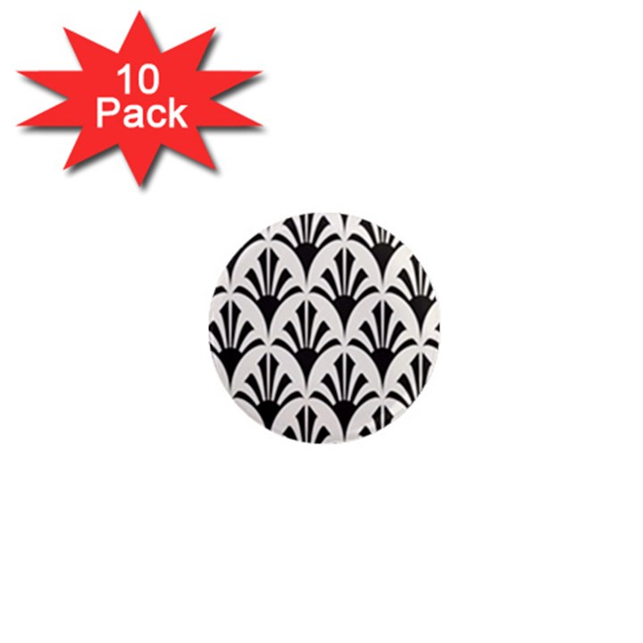 Parade Art Deco Style Neutral Vinyl 1  Mini Magnet (10 pack) 