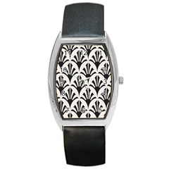 Parade Art Deco Style Neutral Vinyl Barrel Style Metal Watch by Mariart