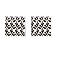 Parade Art Deco Style Neutral Vinyl Cufflinks (square) by Mariart