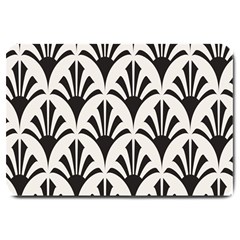 Parade Art Deco Style Neutral Vinyl Large Doormat  by Mariart