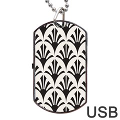 Parade Art Deco Style Neutral Vinyl Dog Tag Usb Flash (one Side)