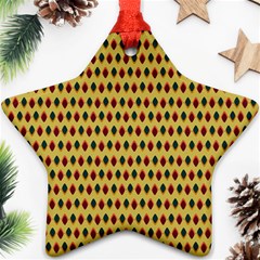 Points Cells Paint Texture Plaid Triangle Polka Ornament (star)