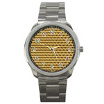 Points Cells Paint Texture Plaid Triangle Polka Sport Metal Watch Front