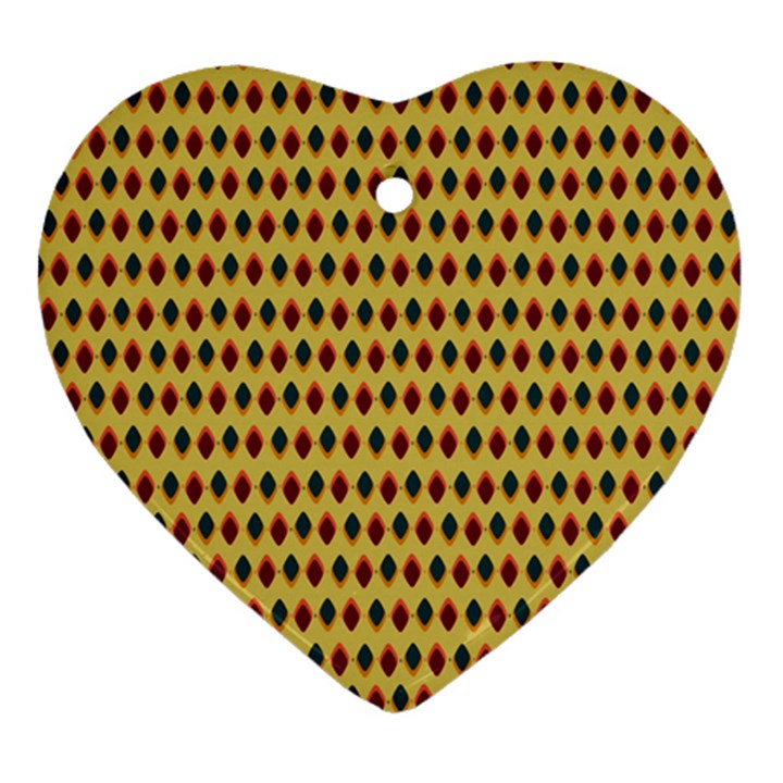 Points Cells Paint Texture Plaid Triangle Polka Heart Ornament (Two Sides)