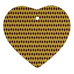 Points Cells Paint Texture Plaid Triangle Polka Heart Ornament (Two Sides) Back