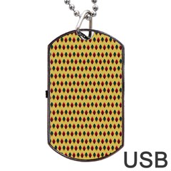 Points Cells Paint Texture Plaid Triangle Polka Dog Tag Usb Flash (one Side) by Mariart