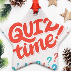 Question Mark Quiz Time Ornament (star) by Mariart