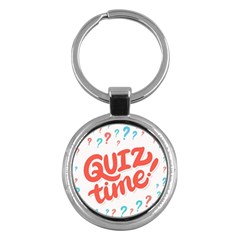 Question Mark Quiz Time Key Chains (round)  by Mariart