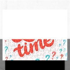 Question Mark Quiz Time Rectangular Jigsaw Puzzl by Mariart