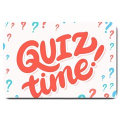 Question Mark Quiz Time Large Doormat  by Mariart