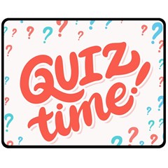 Question Mark Quiz Time Fleece Blanket (medium)  by Mariart