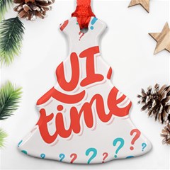 Question Mark Quiz Time Christmas Tree Ornament (two Sides) by Mariart