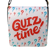 Question Mark Quiz Time Flap Messenger Bag (l)  by Mariart