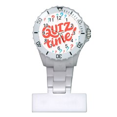 Question Mark Quiz Time Plastic Nurses Watch by Mariart