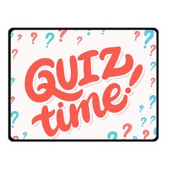 Question Mark Quiz Time Double Sided Fleece Blanket (small)  by Mariart