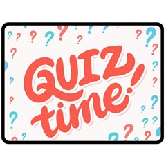 Question Mark Quiz Time Double Sided Fleece Blanket (large)  by Mariart