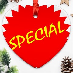 Special Sale Spot Red Yellow Polka Ornament (heart)