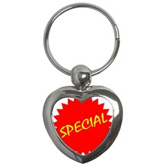 Special Sale Spot Red Yellow Polka Key Chains (heart)  by Mariart