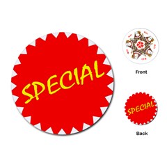 Special Sale Spot Red Yellow Polka Playing Cards (round) 