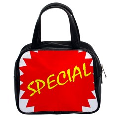 Special Sale Spot Red Yellow Polka Classic Handbags (2 Sides)