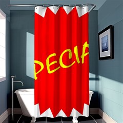 Special Sale Spot Red Yellow Polka Shower Curtain 36  X 72  (stall) 