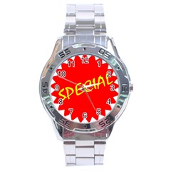 Special Sale Spot Red Yellow Polka Stainless Steel Analogue Watch by Mariart