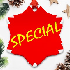 Special Sale Spot Red Yellow Polka Ornament (snowflake)