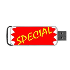 Special Sale Spot Red Yellow Polka Portable Usb Flash (one Side) by Mariart