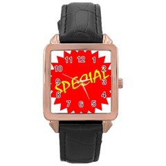 Special Sale Spot Red Yellow Polka Rose Gold Leather Watch  by Mariart