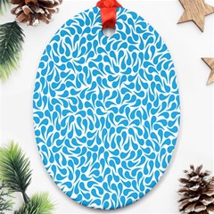 Pattern Blue Ornament (oval) by Mariart