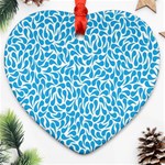 Pattern Blue Ornament (Heart) Front