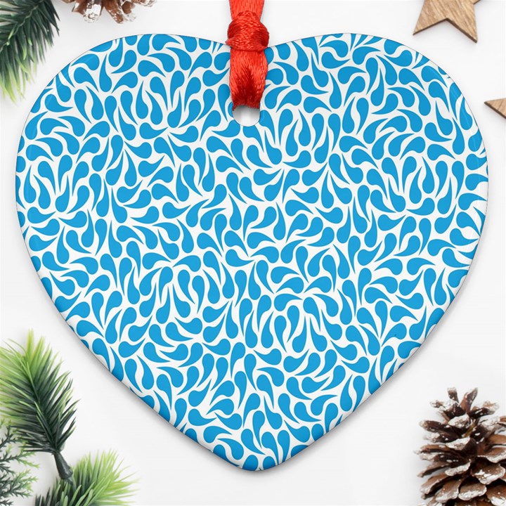 Pattern Blue Ornament (Heart)