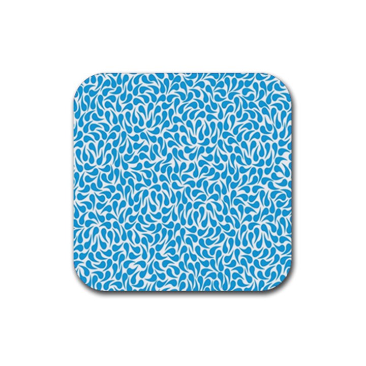 Pattern Blue Rubber Coaster (Square) 