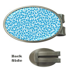 Pattern Blue Money Clips (oval) 