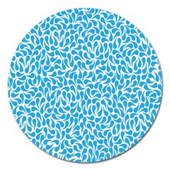 Pattern Blue Magnet 5  (round)