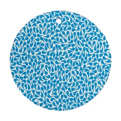 Pattern Blue Round Ornament (two Sides)