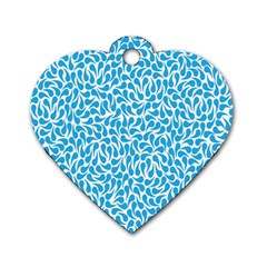 Pattern Blue Dog Tag Heart (two Sides) by Mariart