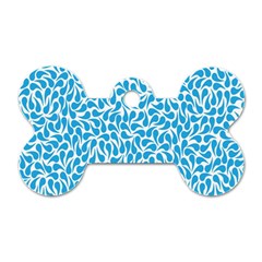 Pattern Blue Dog Tag Bone (two Sides)