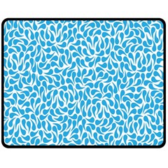 Pattern Blue Fleece Blanket (medium)  by Mariart