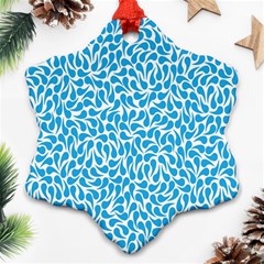 Pattern Blue Ornament (snowflake) by Mariart