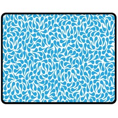 Pattern Blue Double Sided Fleece Blanket (medium)  by Mariart